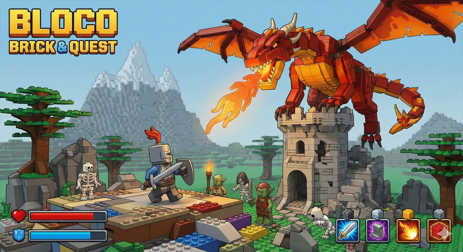 Blocos Brick & Quest - RPG de Blocos de Montar
